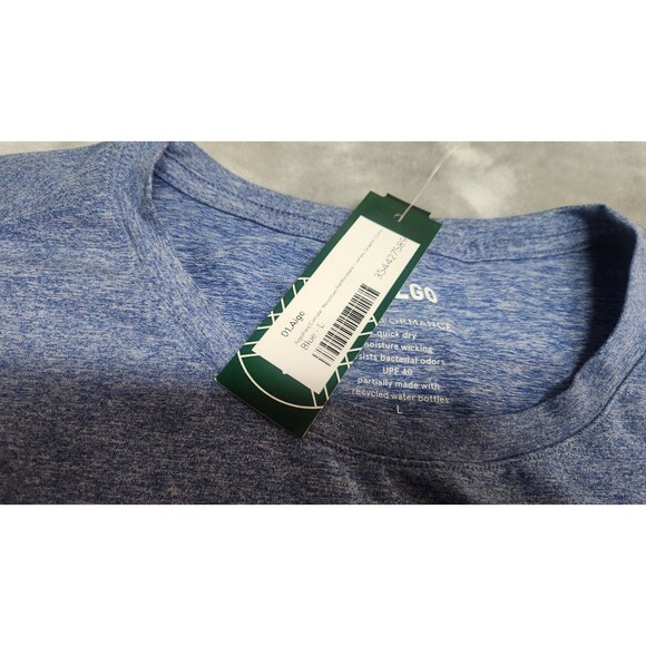 01 Algo Men's Size Large Blue Circular Mountain Performance Graphic T Shirt NWT - Picture 3 of 10
